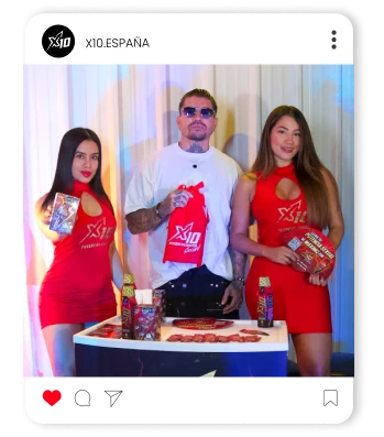 Publicación de Instagram de X10