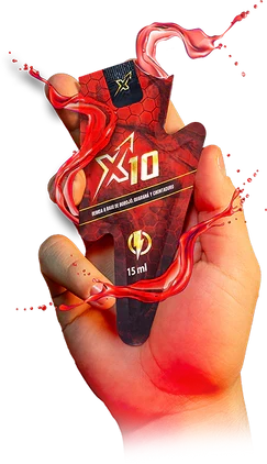 Mano sosteniendo un sachet de X10 de 15 ml